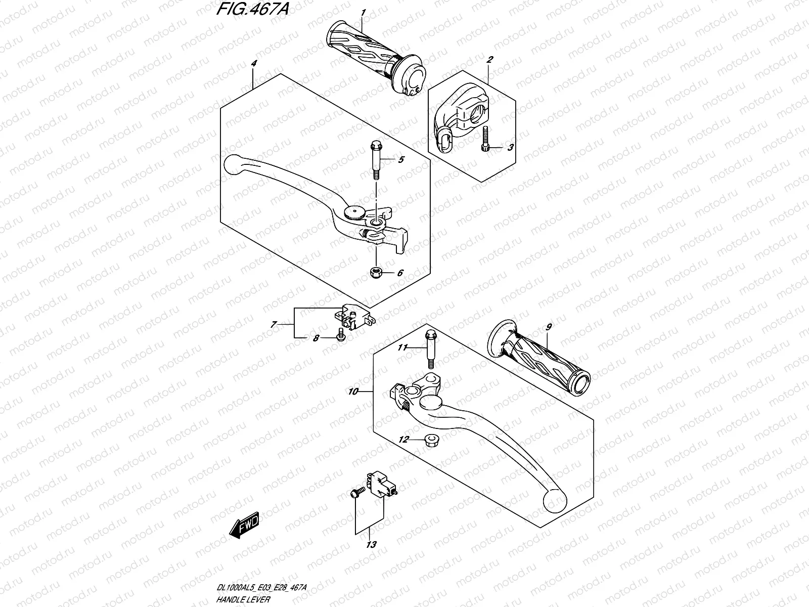 467A - HANDLE LEVER
