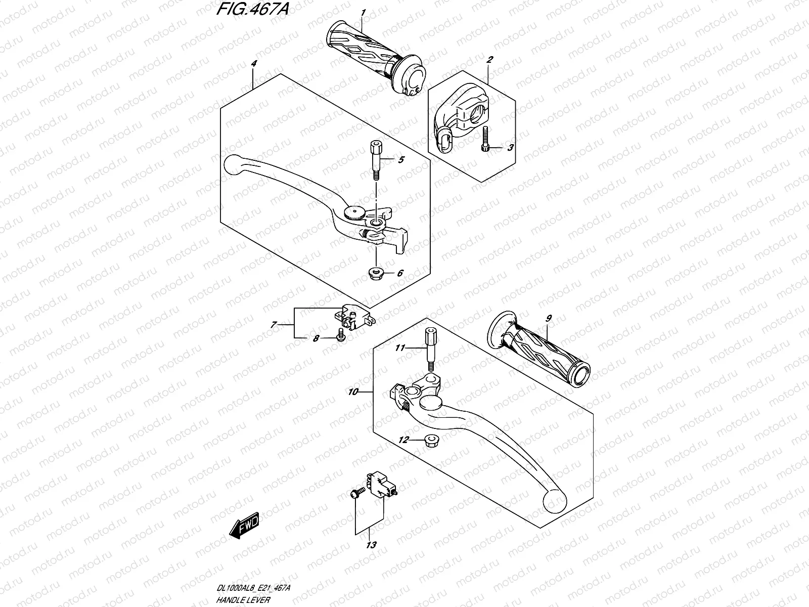 467A - HANDLE LEVER