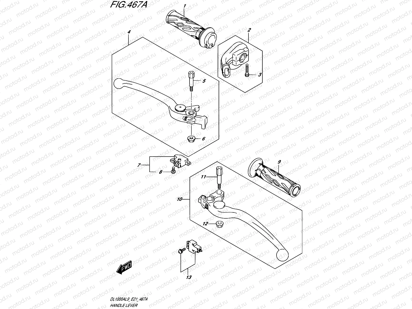 467A - HANDLE LEVER