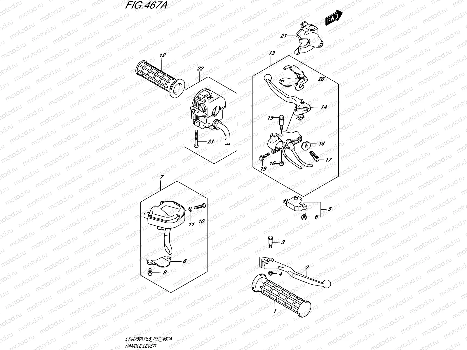 467A - HANDLE LEVER