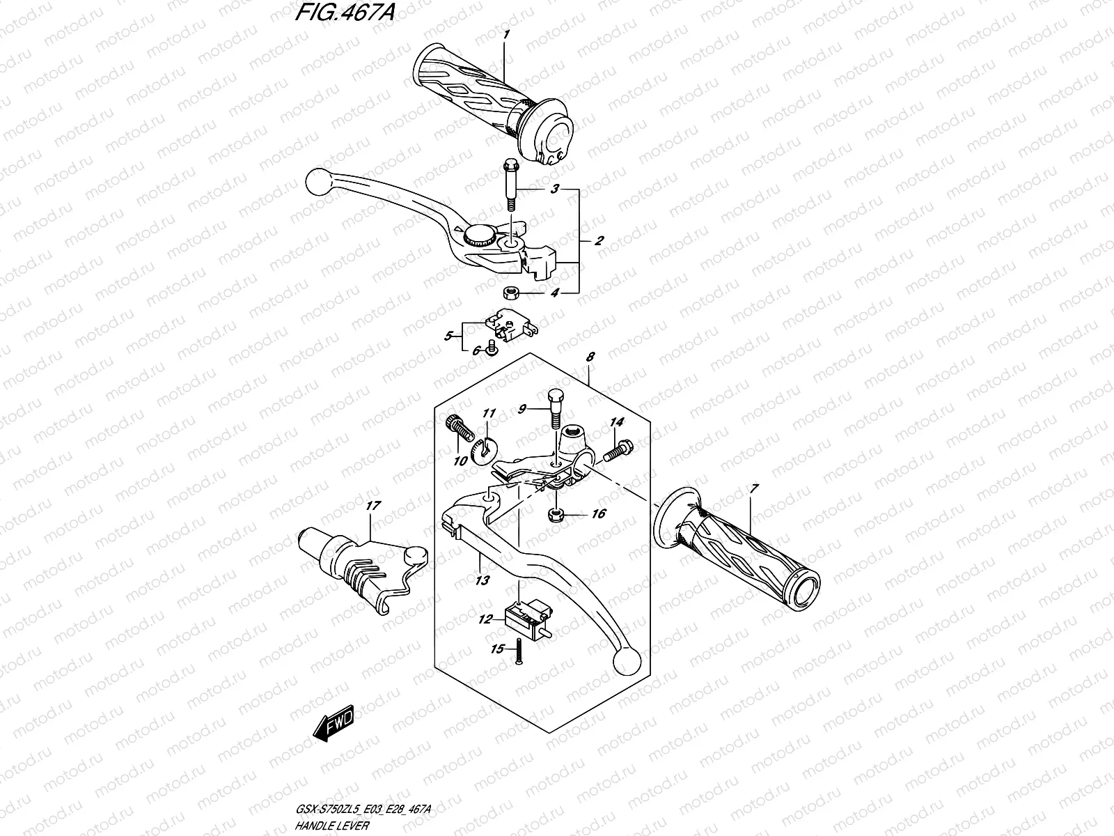 467A - HANDLE LEVER