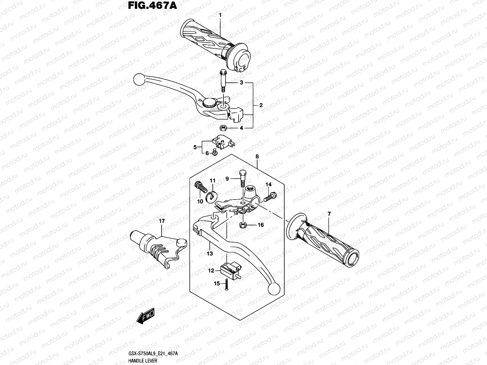 467A - HANDLE LEVER