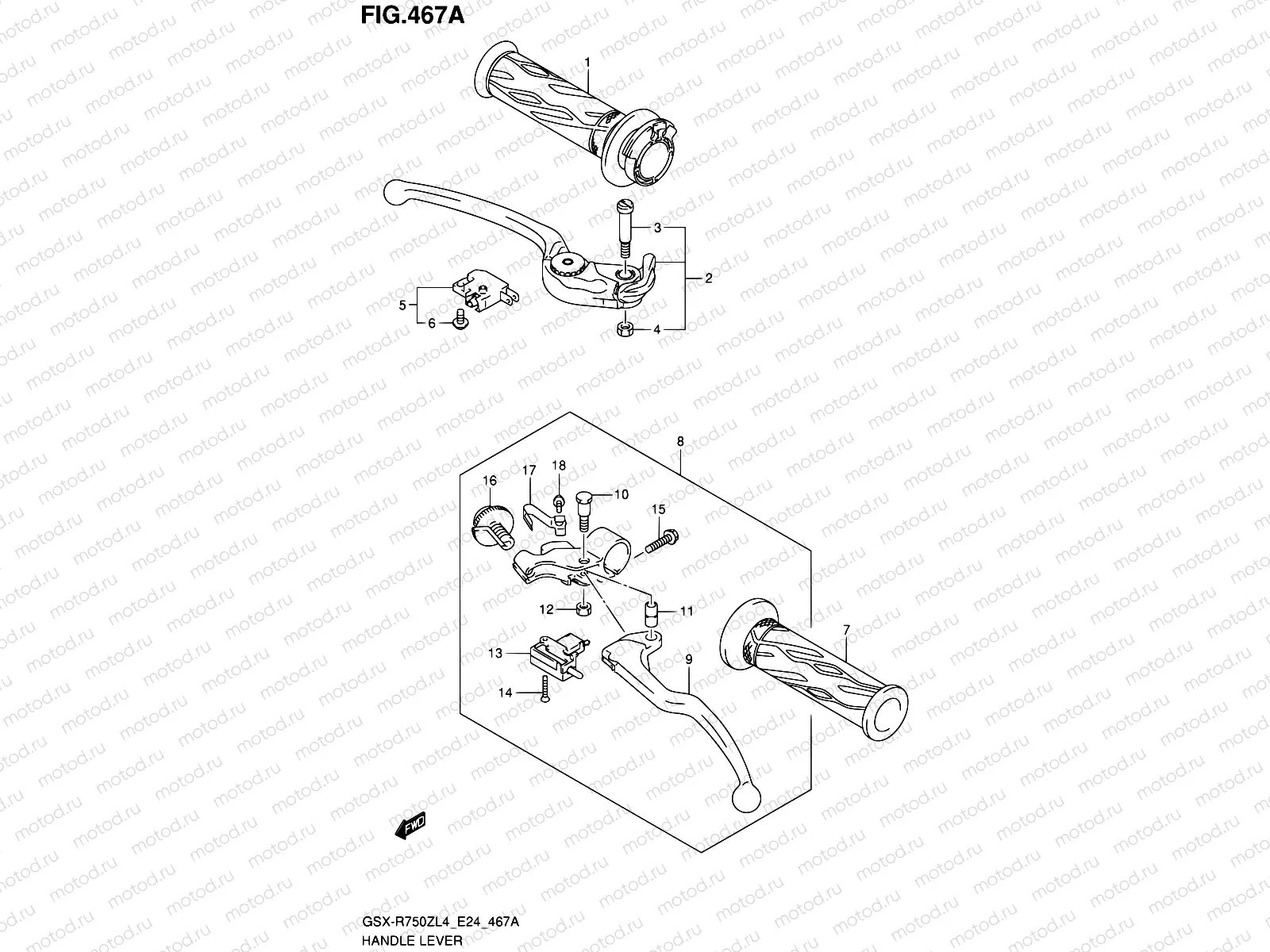 467A - HANDLE LEVER