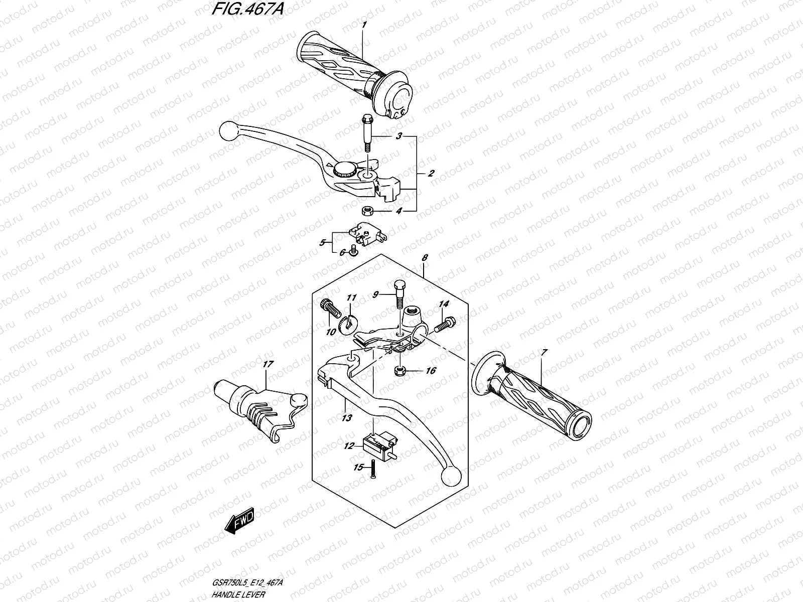 467A - HANDLE LEVER