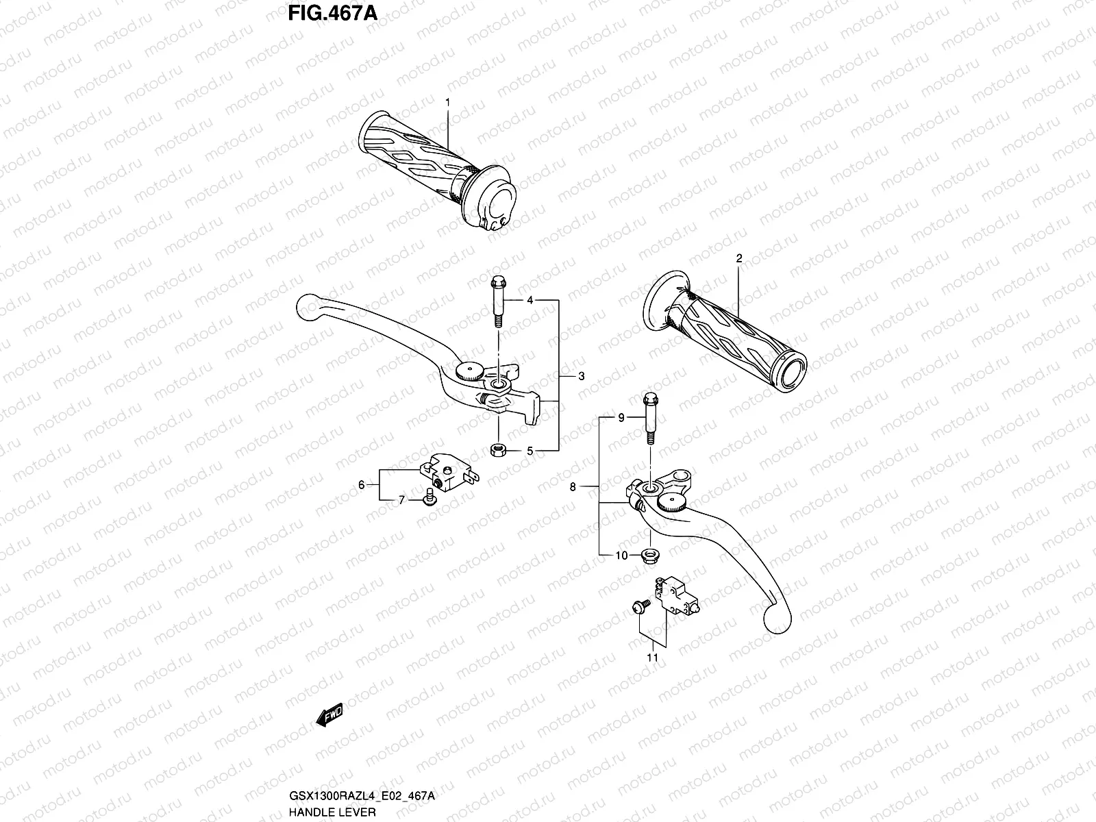 467A - HANDLE LEVER