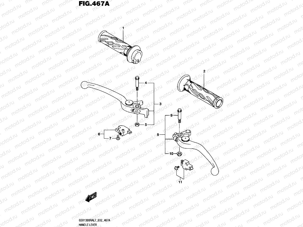 467A - HANDLE LEVER