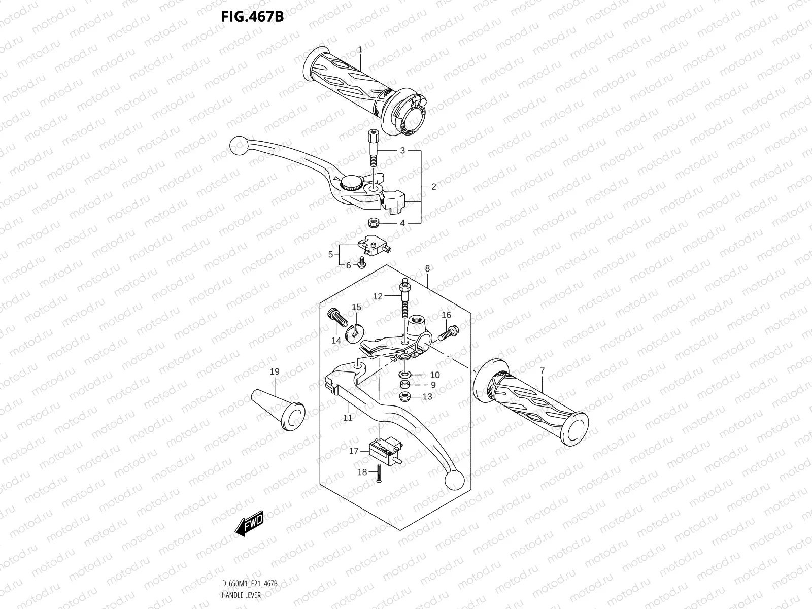 467B - HANDLE LEVER XT