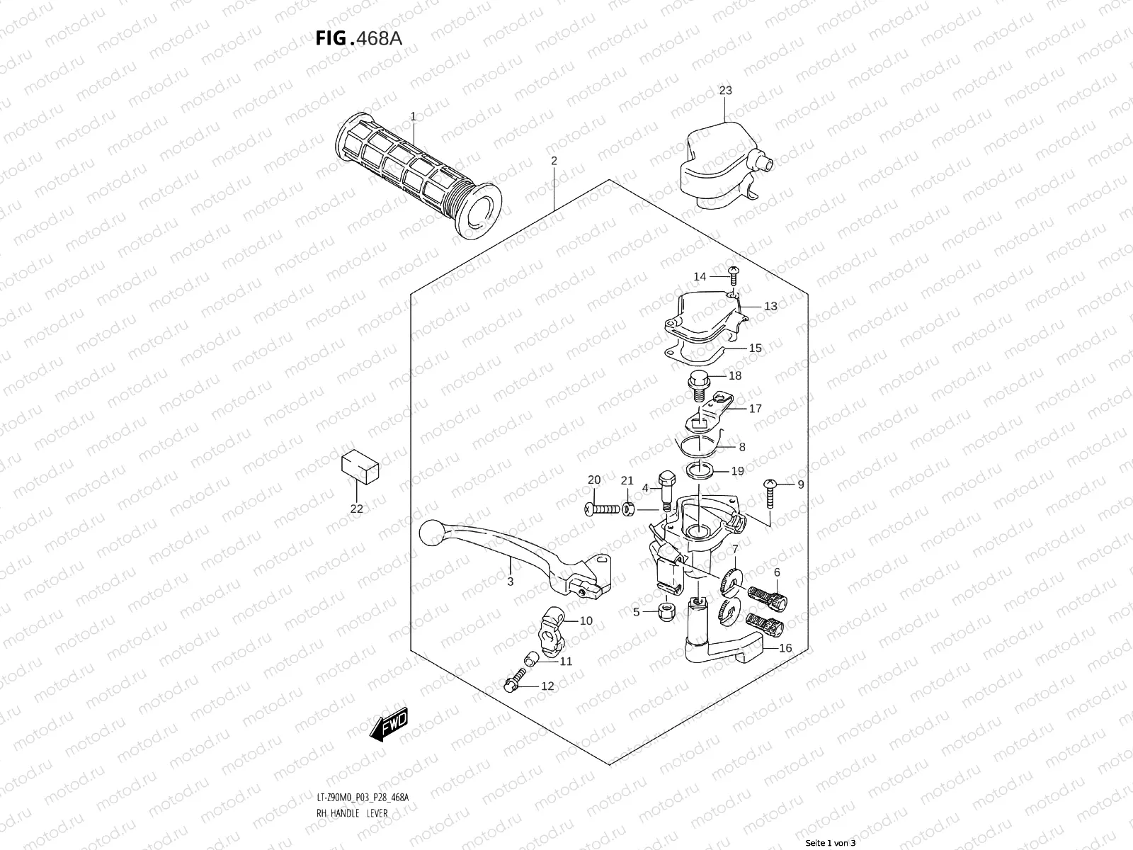 468A - RH HANDLE LEVER
