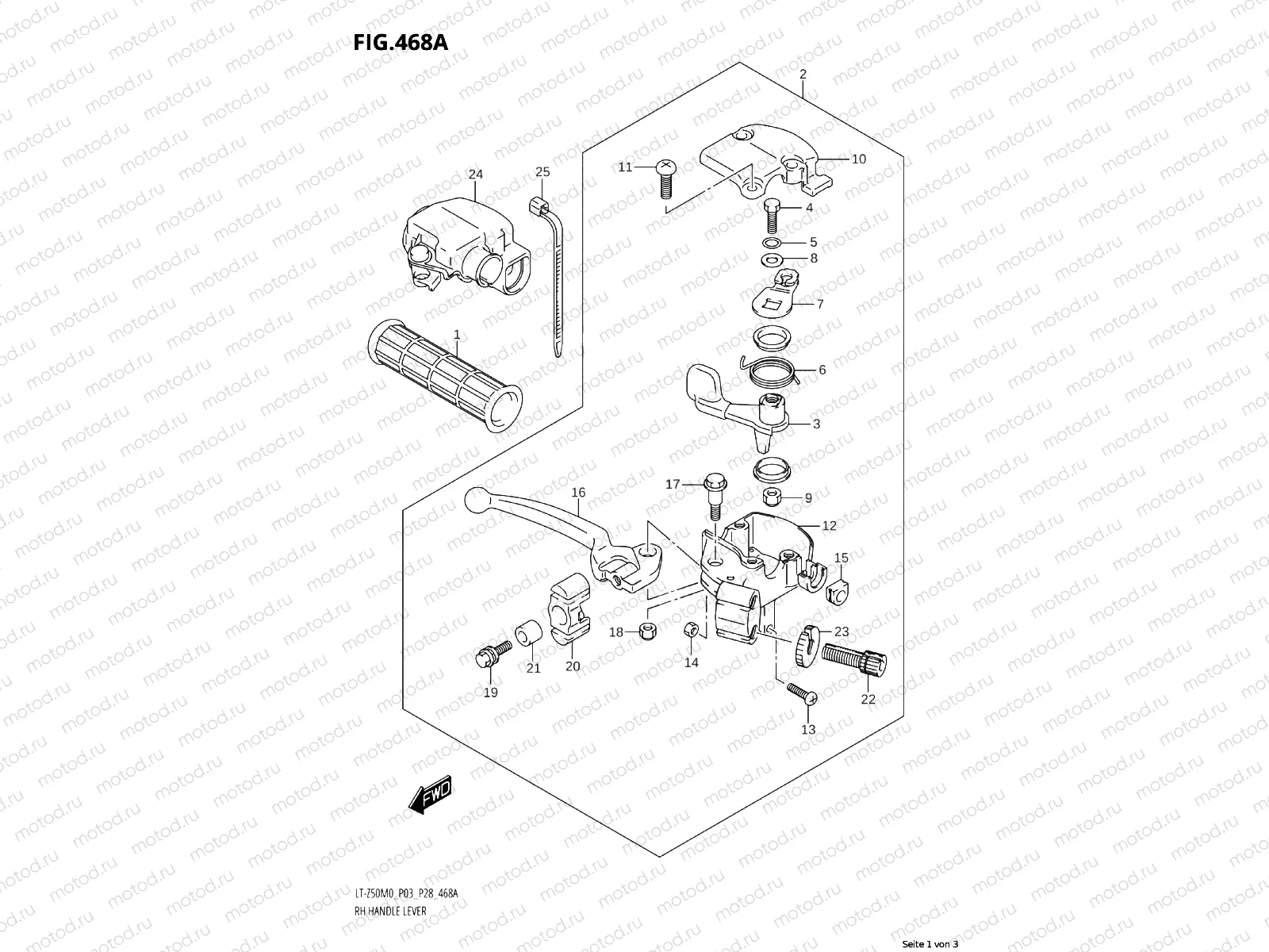 468A - RH HANDLE LEVER