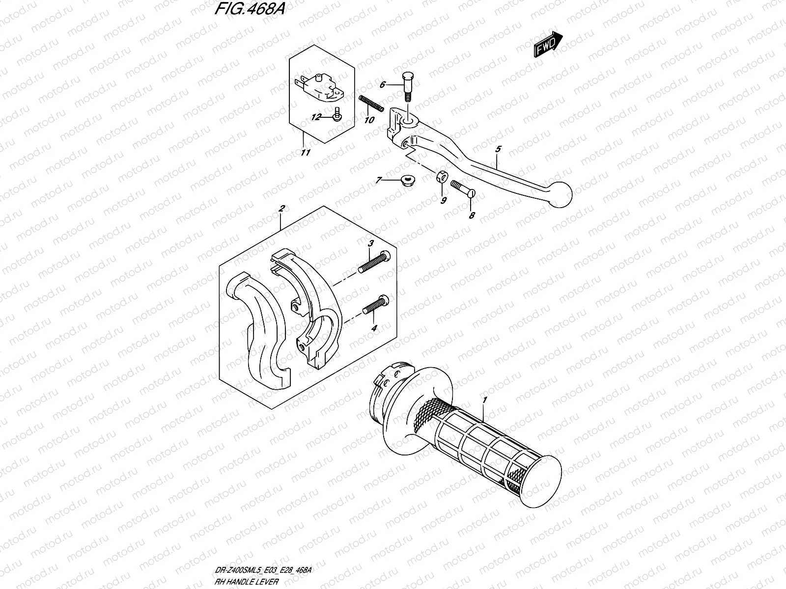 468A - RH HANDLE LEVER