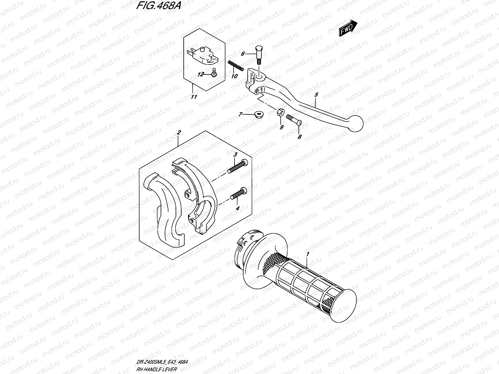 468A - RH HANDLE LEVER