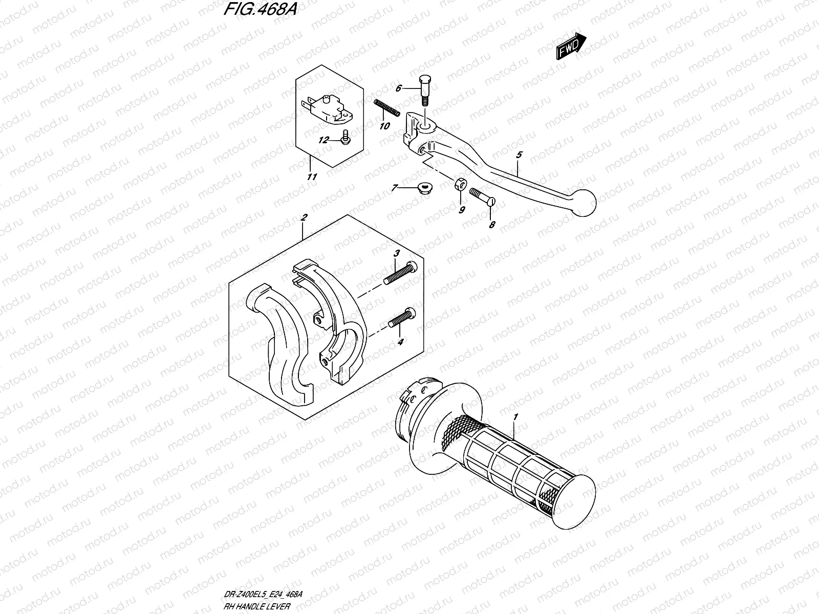 468A - RH HANDLE LEVER