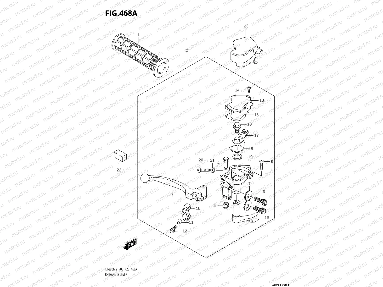 468A - RIGHT GRIP LEVER
