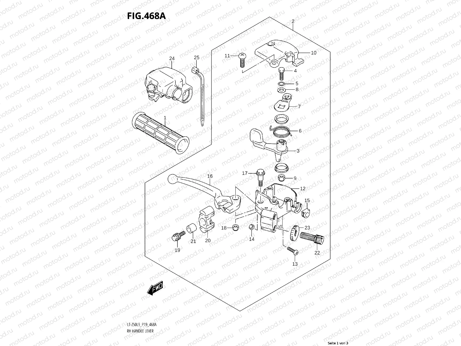 468A - RIGHT GRIP LEVER