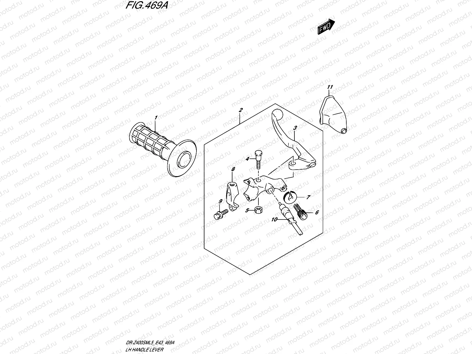 469A - LH HANDLE LEVER