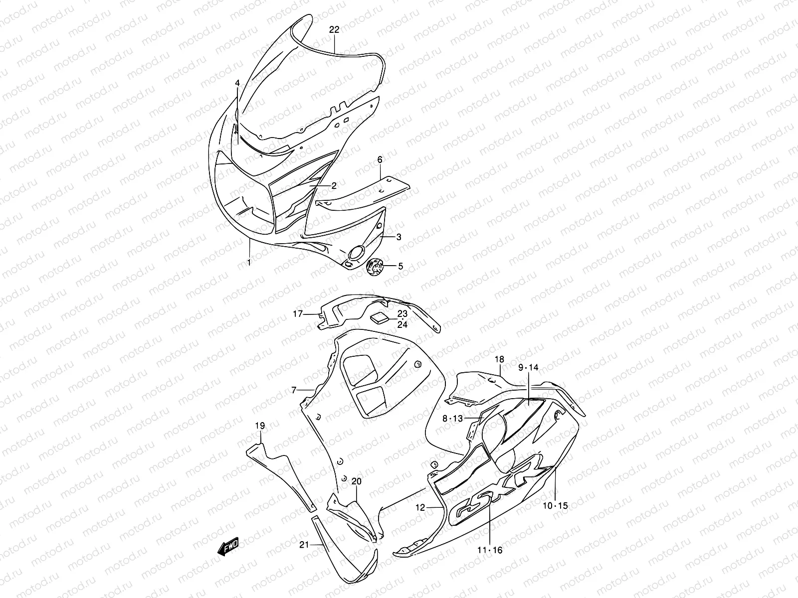 46A - COWLING BODY (MODEL T)