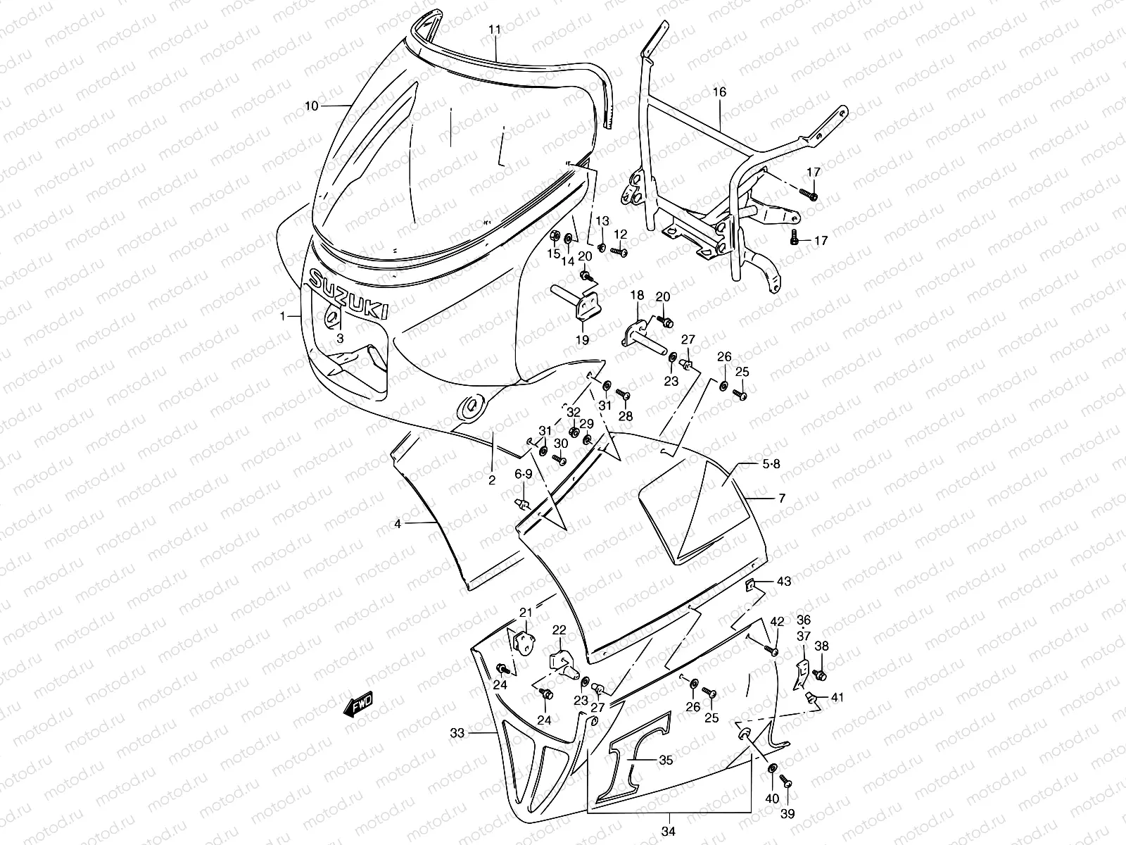 46A - COWLING (MODEL J,9UV)