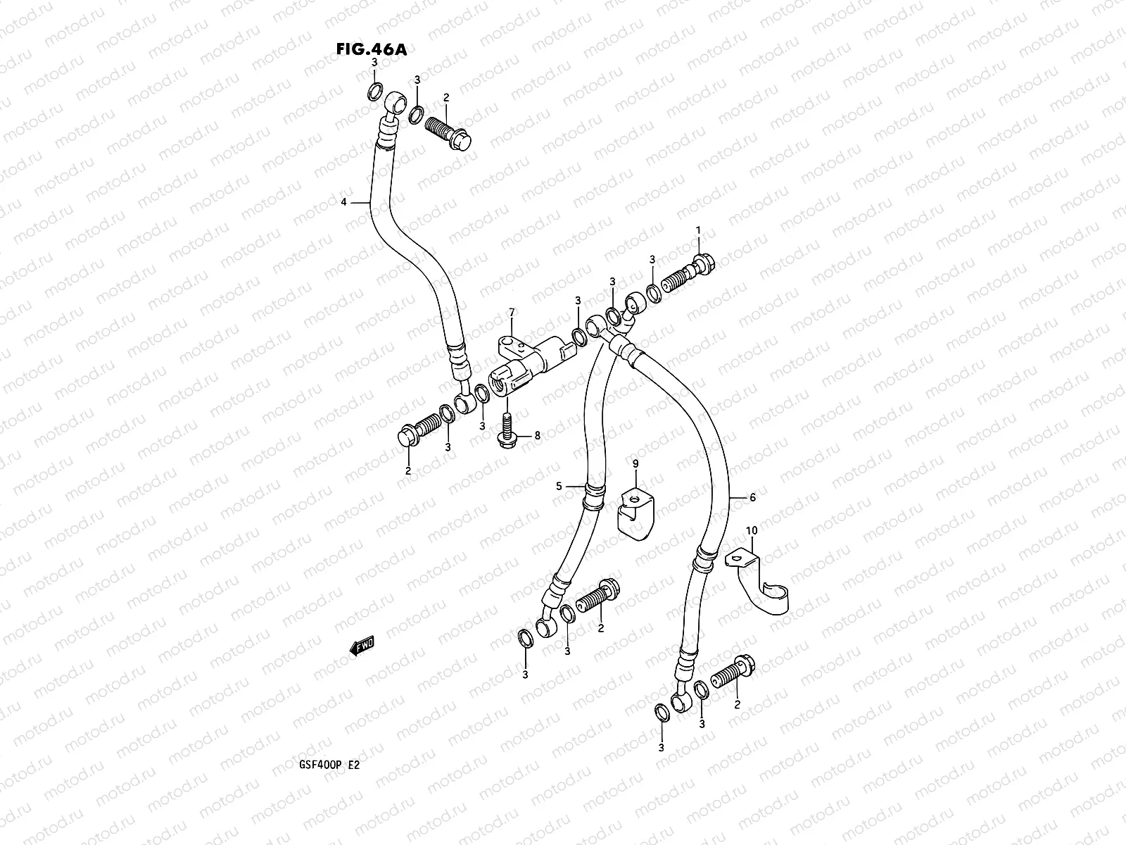 46A - FRONT BRAKE HOSE (E22)
