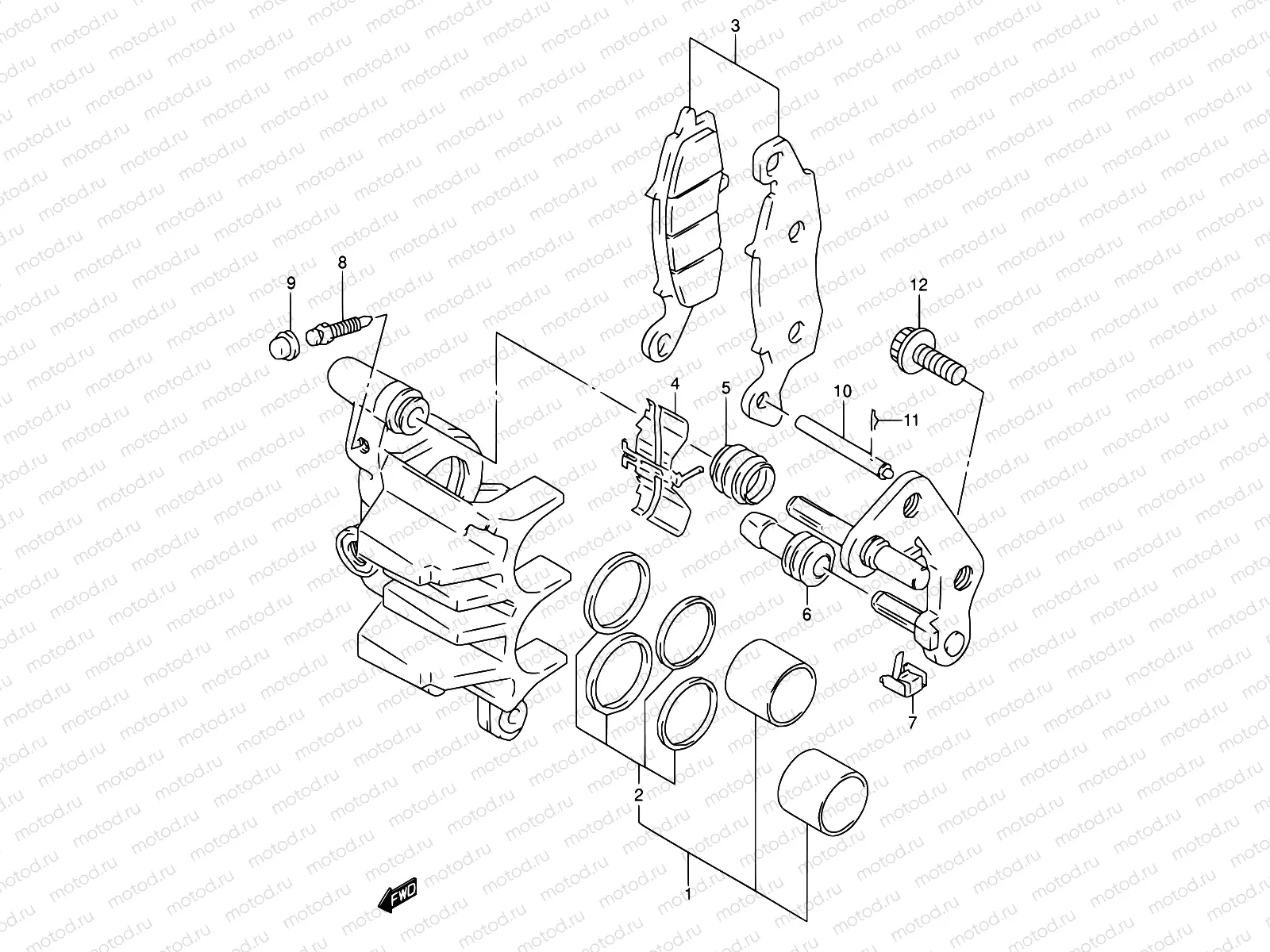 46A - FRONT CALIPER (MODEL T)