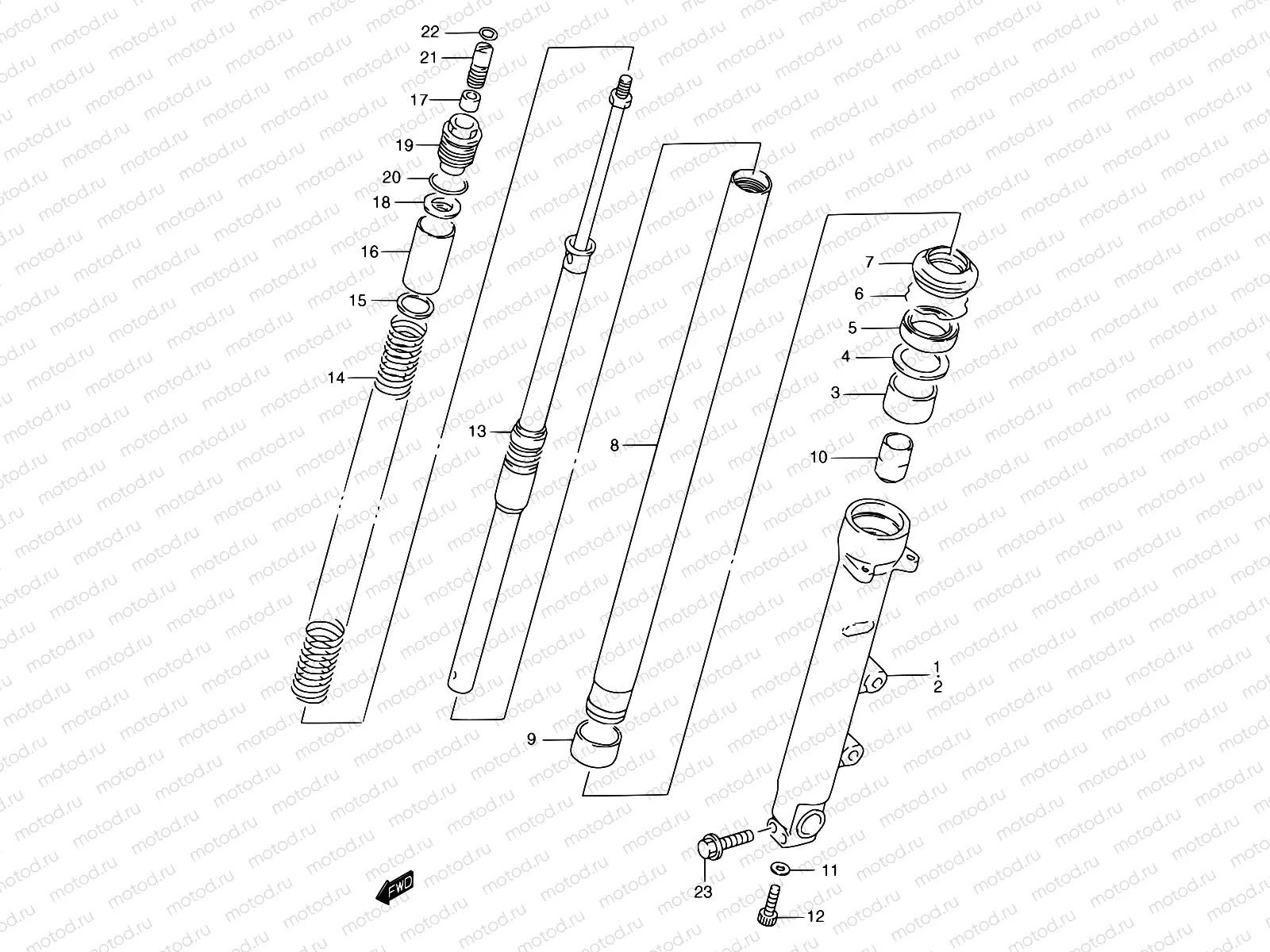 46A - FRONT DAMPER (GSF1200SAV/SAW/SAX/SAY)