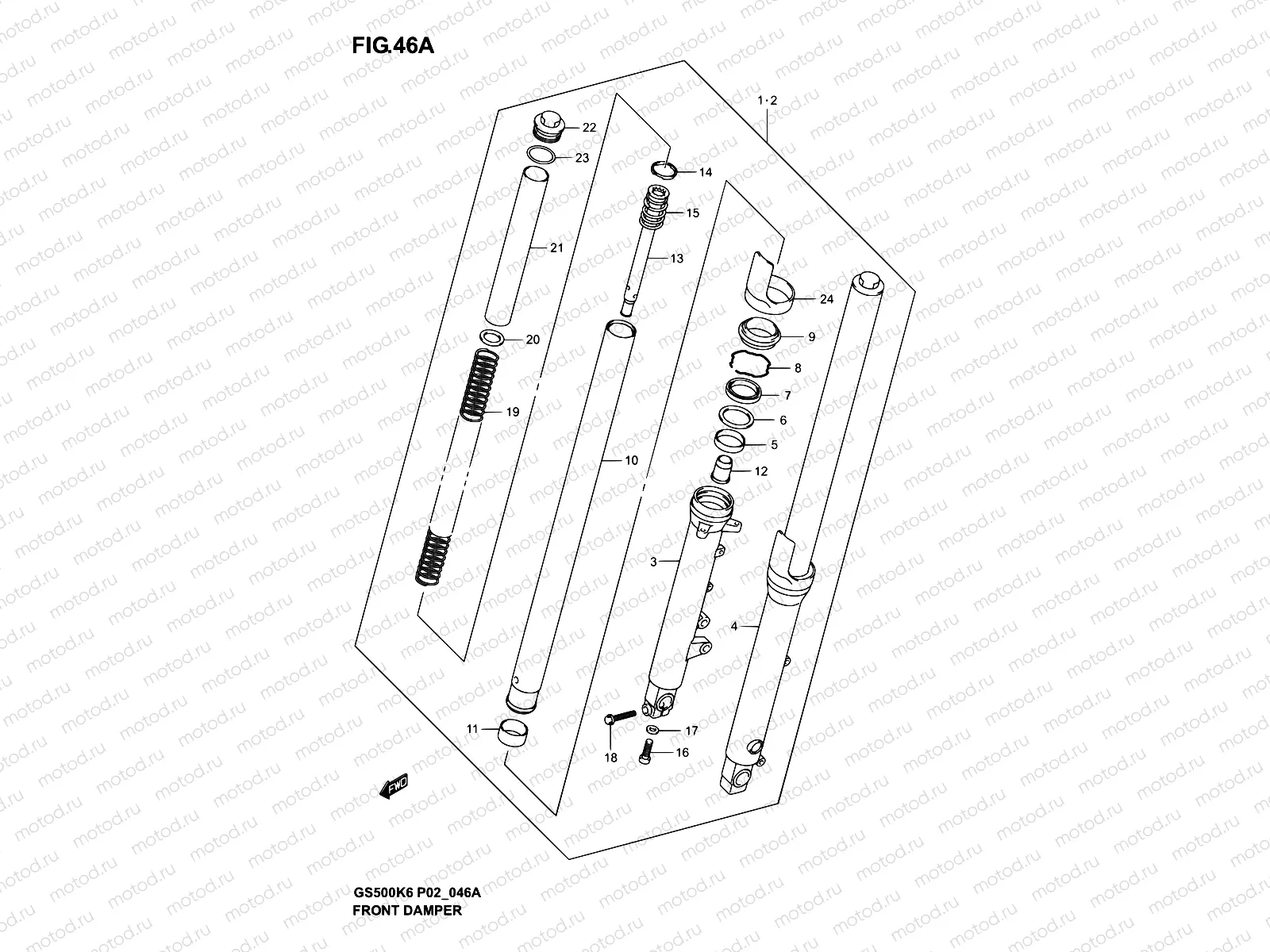 46A - FRONT DAMPER (MODEL K4/K5/K6)