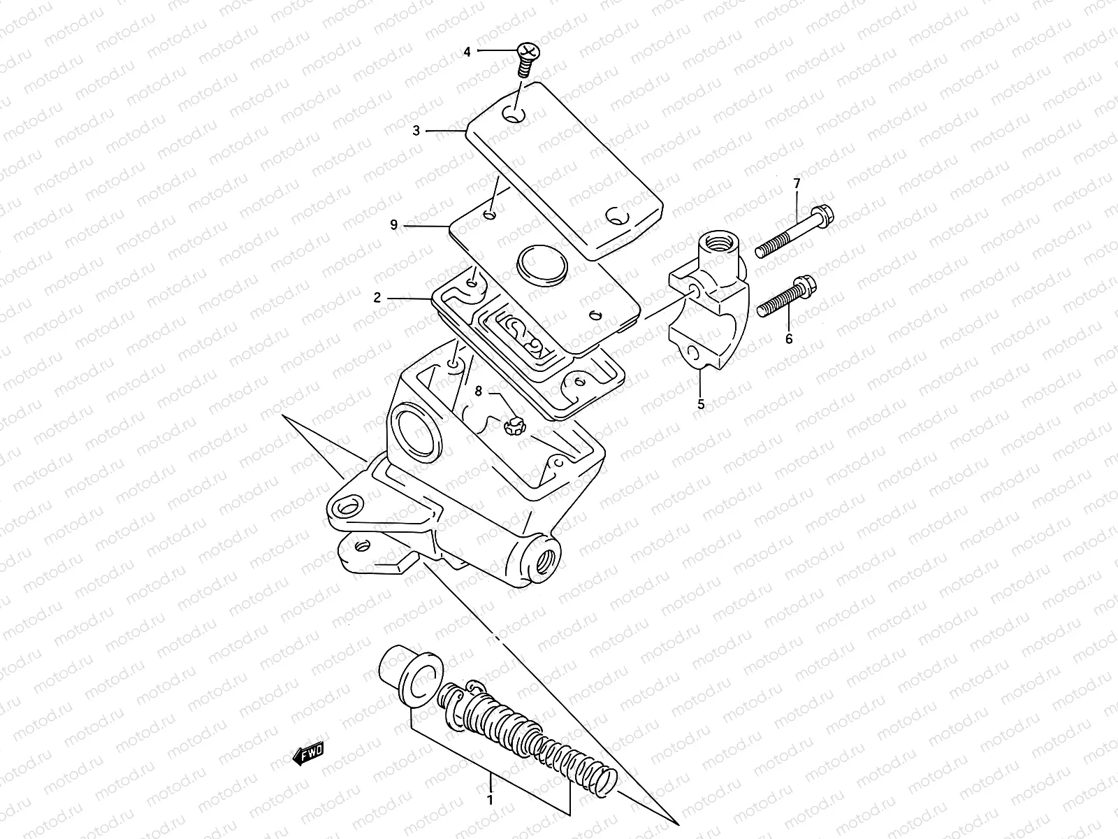 46A - FRONT MASTER CYLINDER (MODEL P)