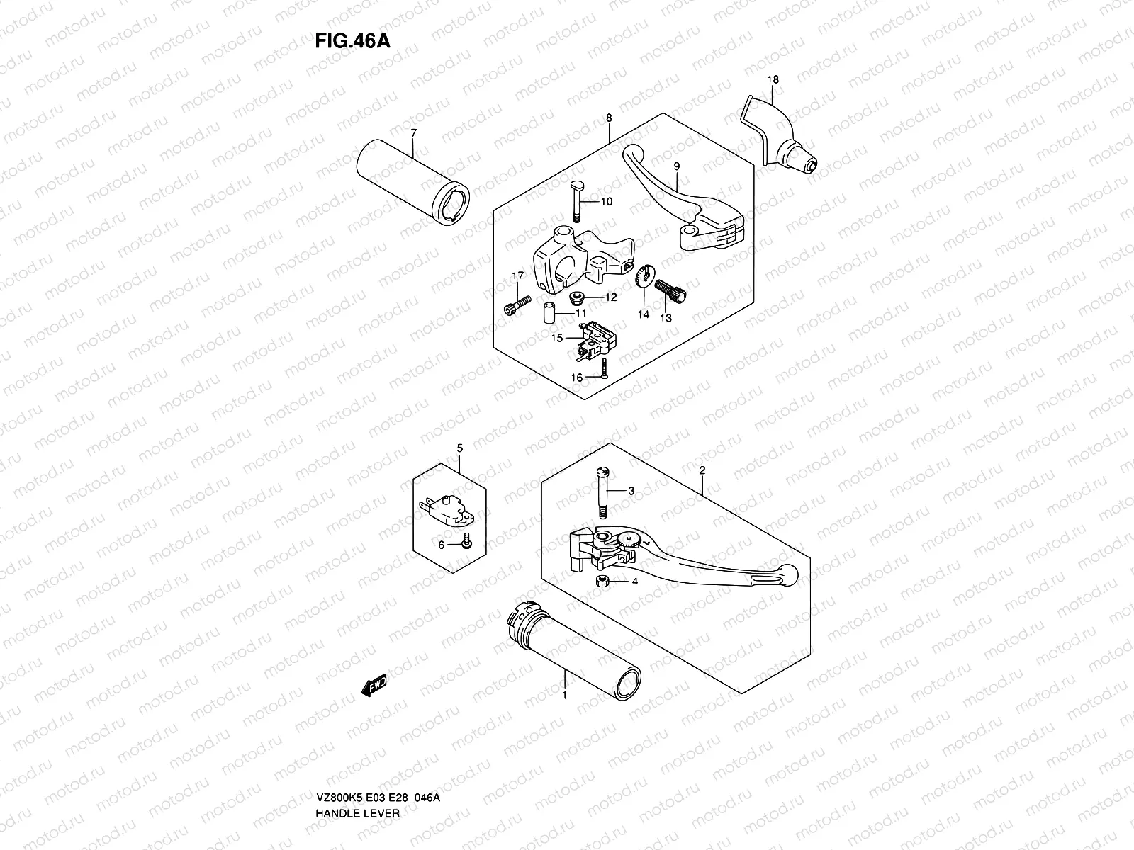 46A - HANDLE LEVER (MODEL K7/K8/K9)