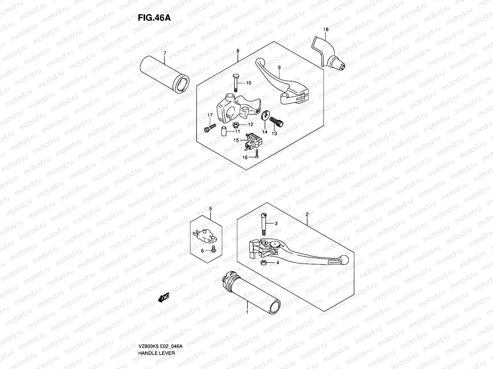 46A - HANDLE LEVER (MODEL K7/K8/K9)