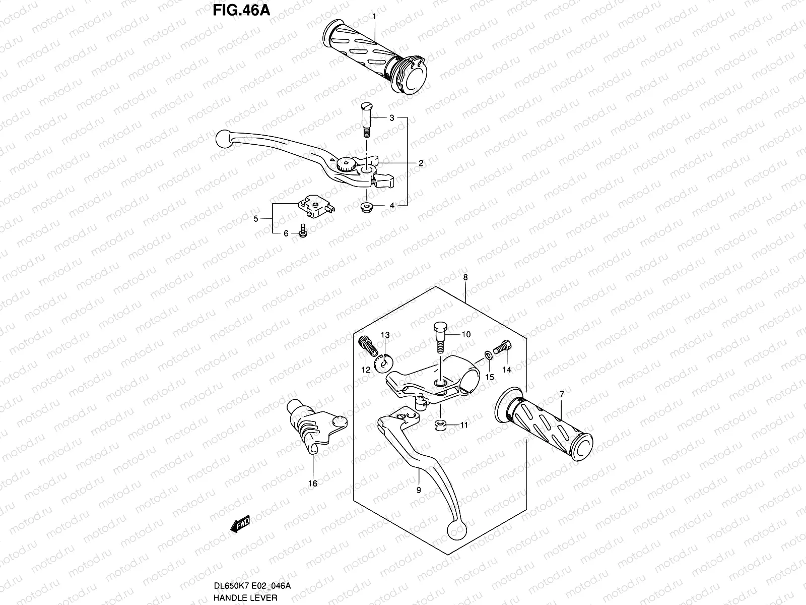 46A - HANDLE LEVER (MODEL K9)