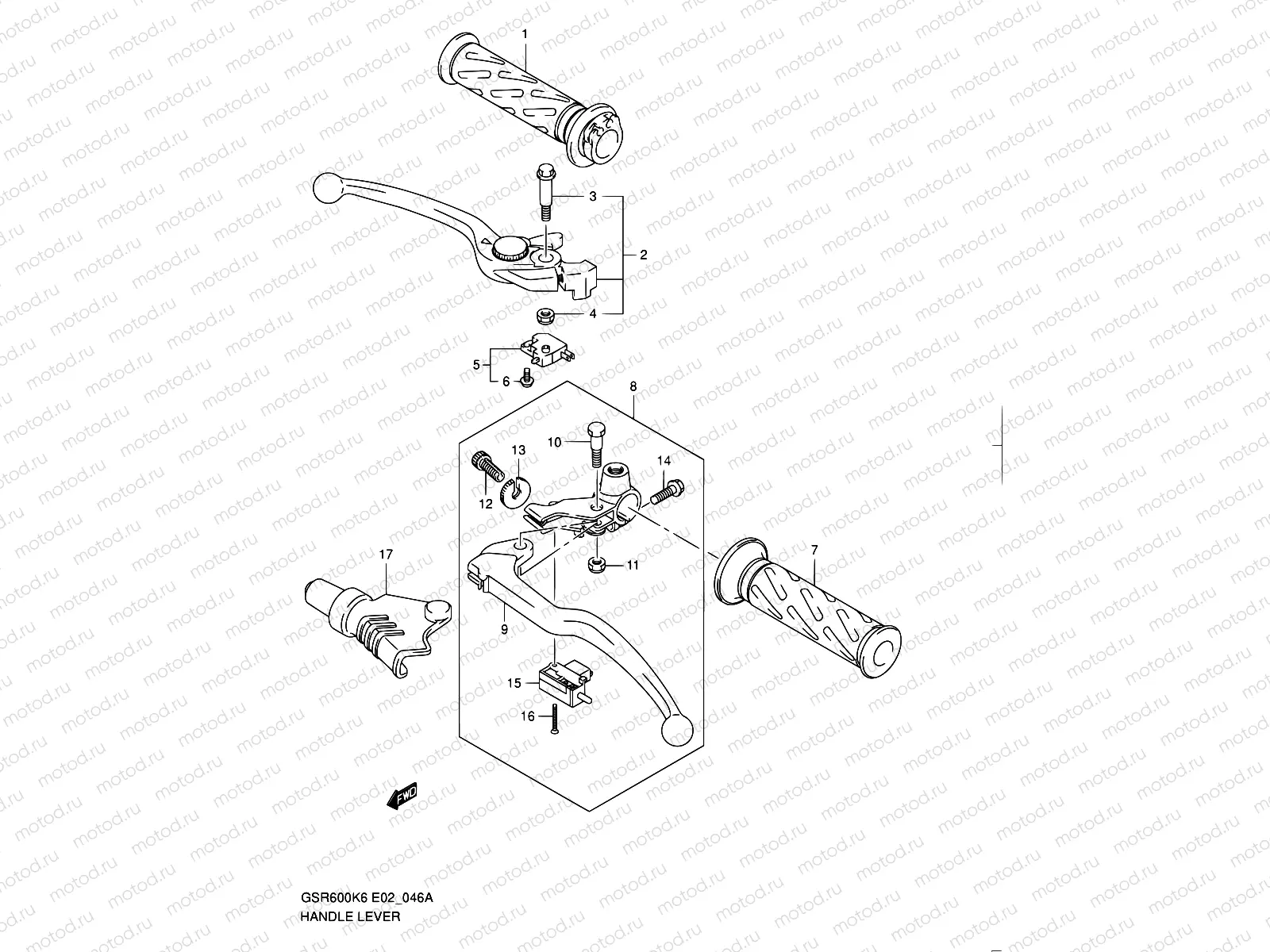 46A - HANDLE LEVER (MODEL L0)