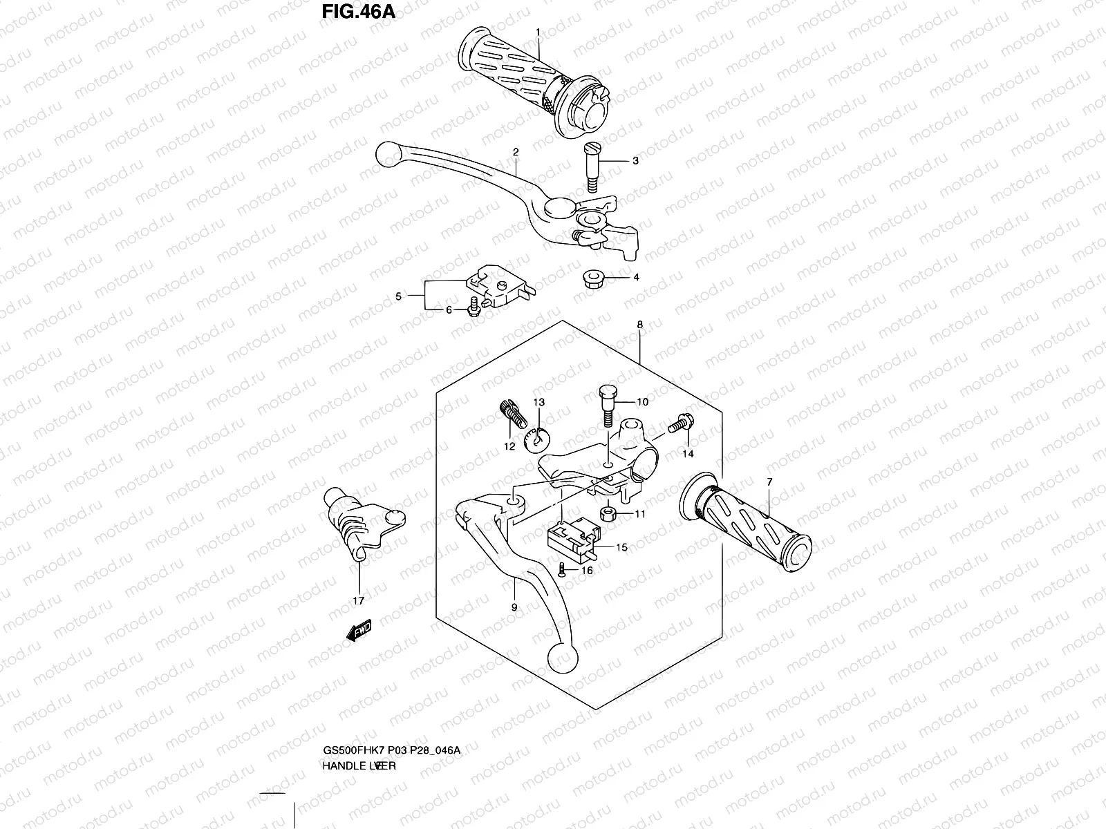 46A - HANDLE LEVER (MODEL L0)