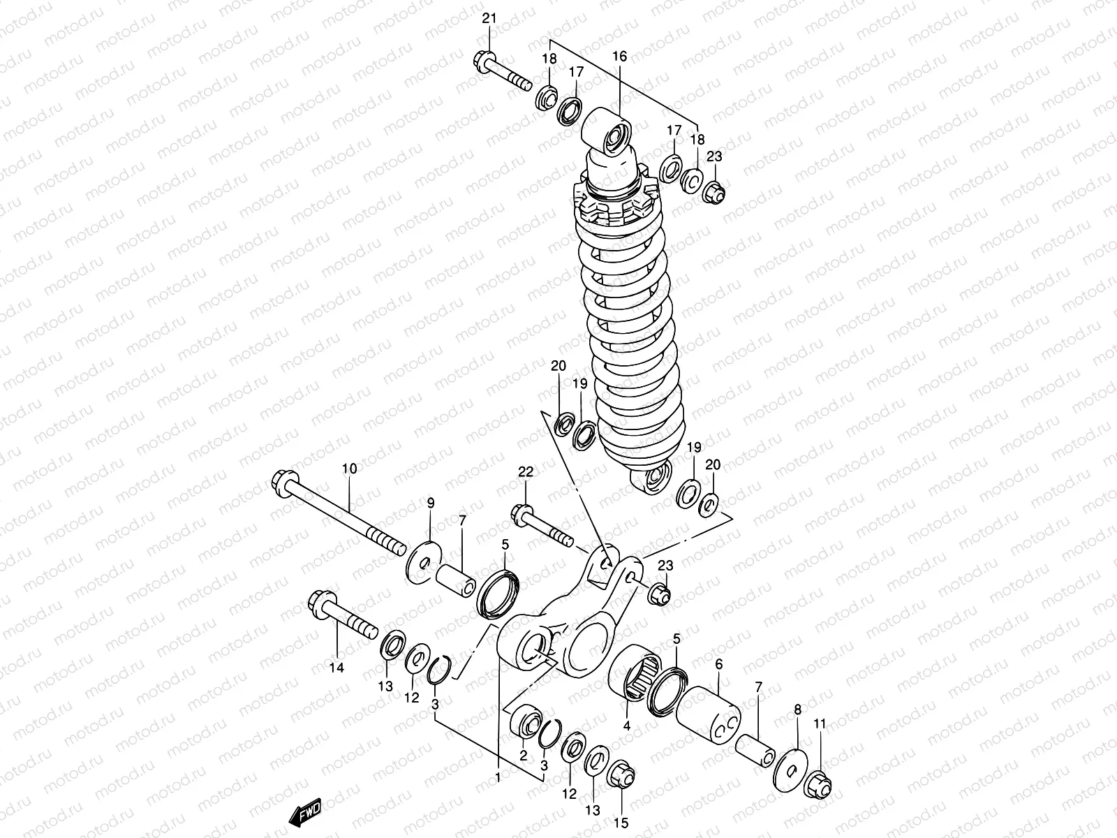 46A - REAR CUSHION LEVER (MODEL K4/K5)