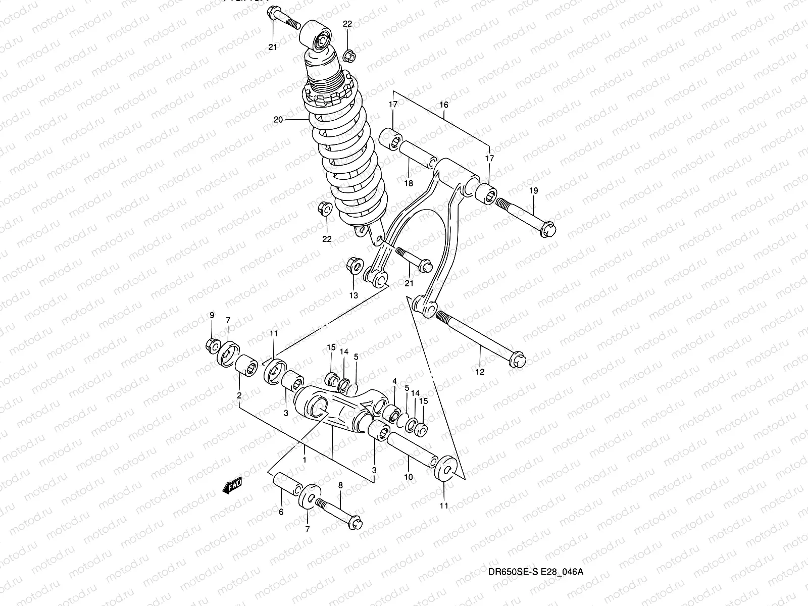46A - REAR CUSHION LEVER (MODEL R/S)
