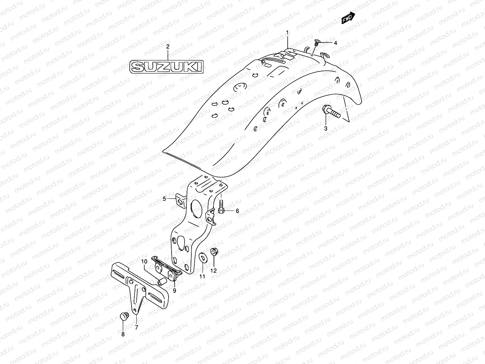46A - REAR FENDER (MODEL K5/K6/K7/K8)