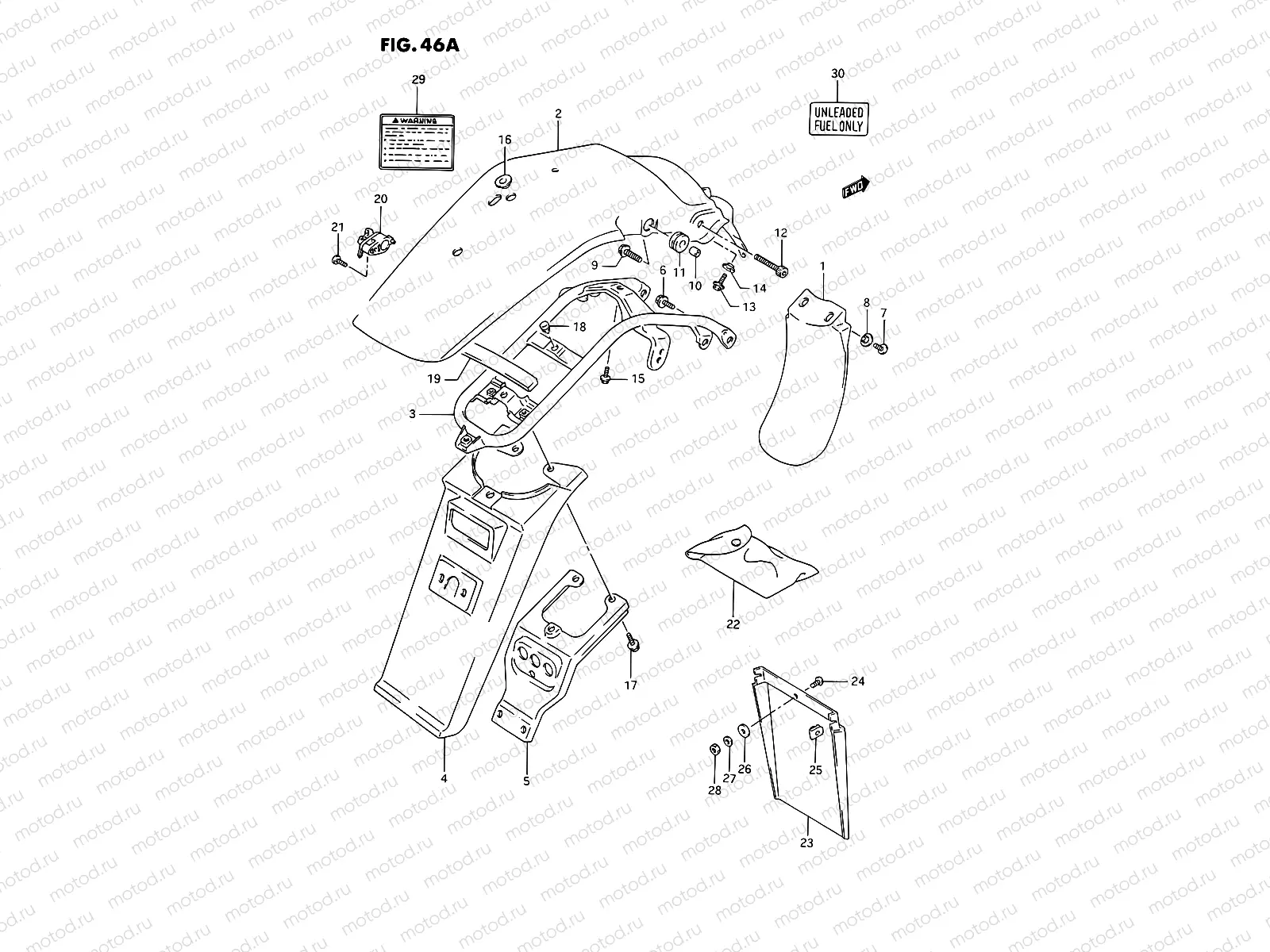 46A - REAR FENDER (MODEL R)