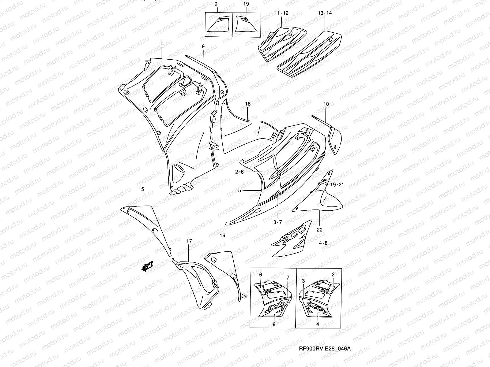 46A - UNDER COWLING BODY (MODEL S)