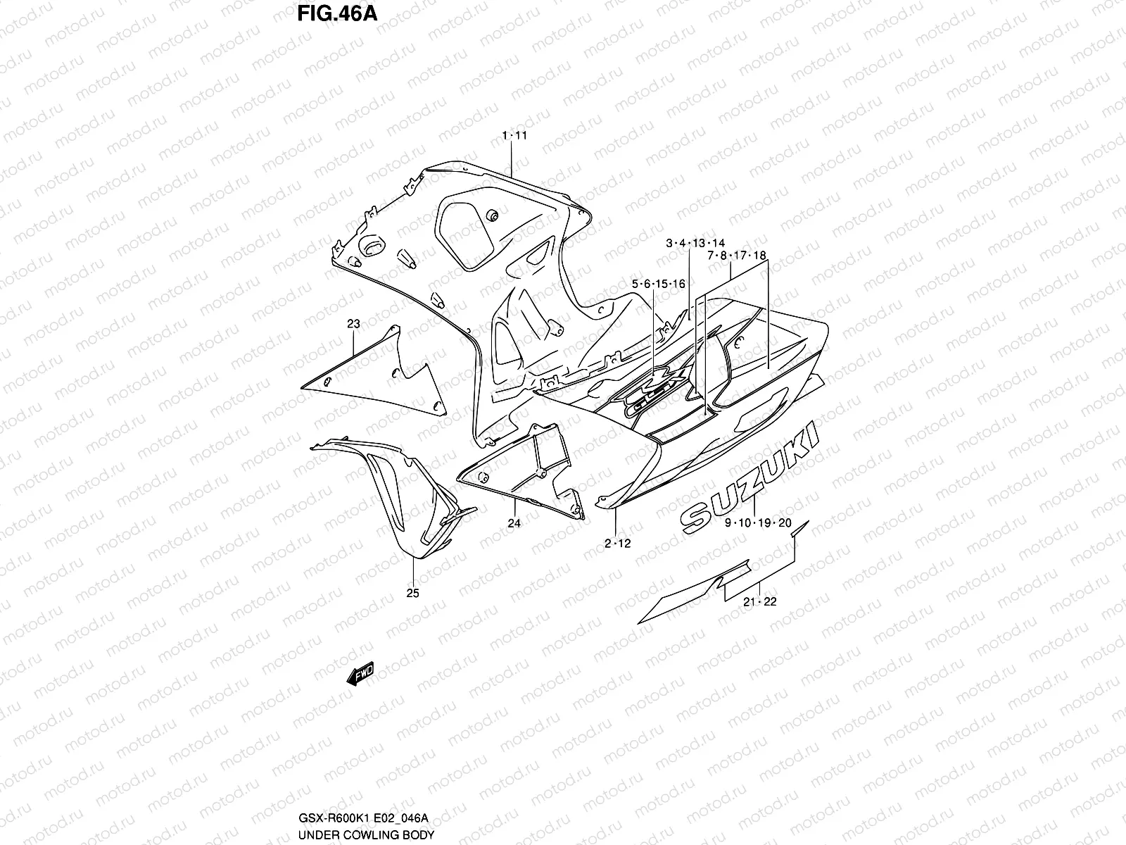 46A - UNDER COWLING (MODEL K2)