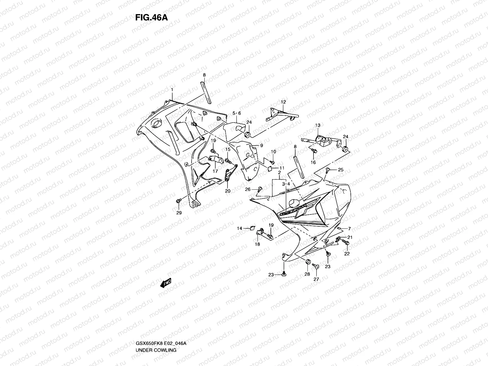 46A - UNDER COWLING (MODEL K9)