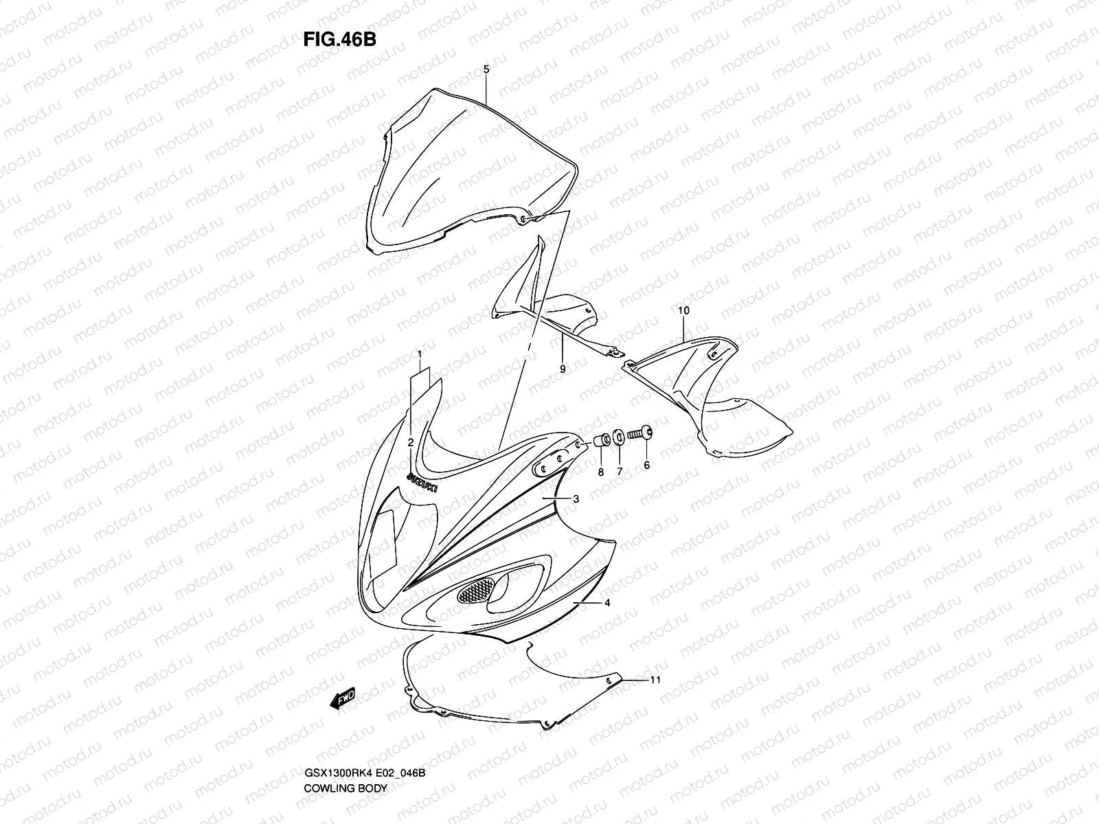 46B - COWLING BODY (MODEL K6)