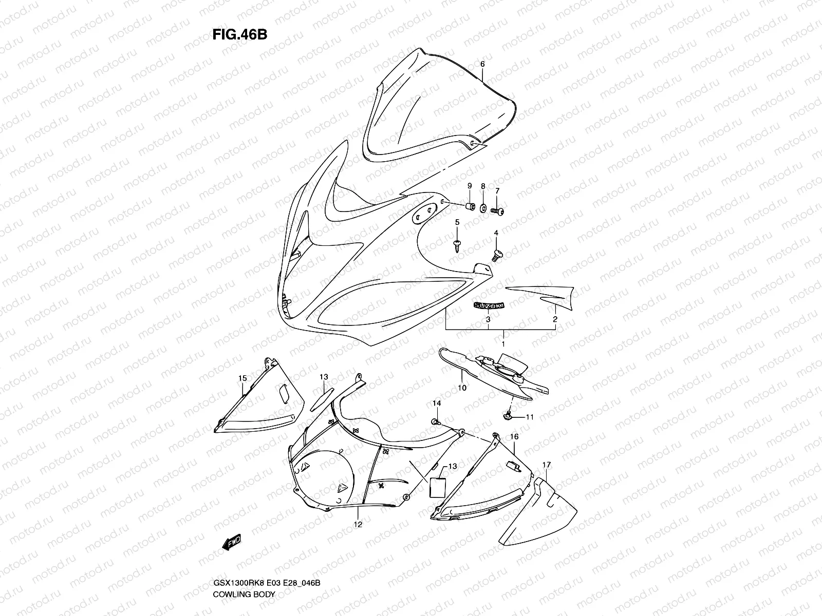 46B - COWLING BODY (MODEL L0)