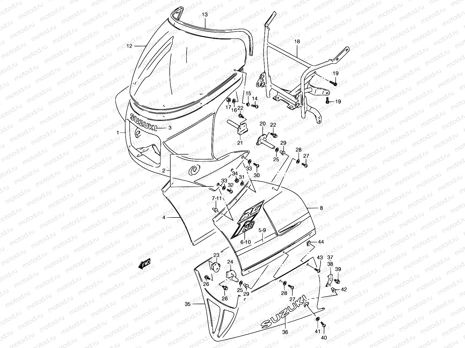 46B - COWLING (MODEL J,9EK)
