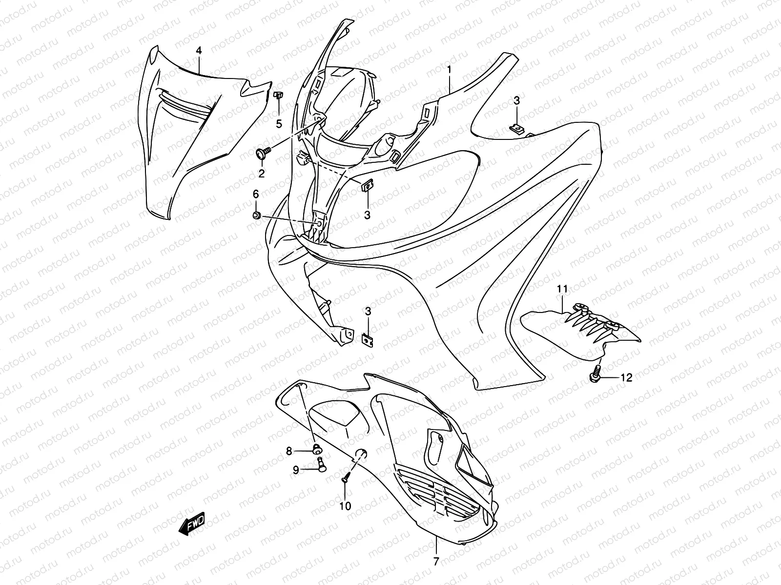 46B - FRONT LEG SHIELD (AN650AK5)