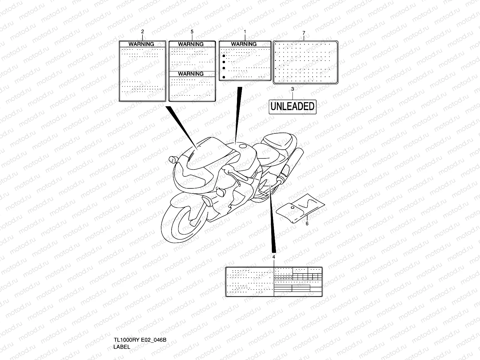 46B - LABEL (MODEL K2)