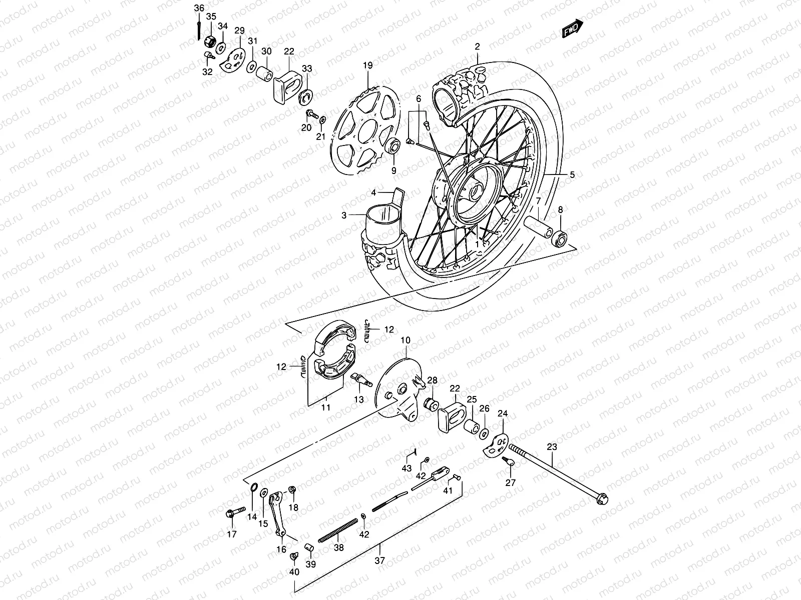 46B - REAR WHEEL (MODEL K2 P09)