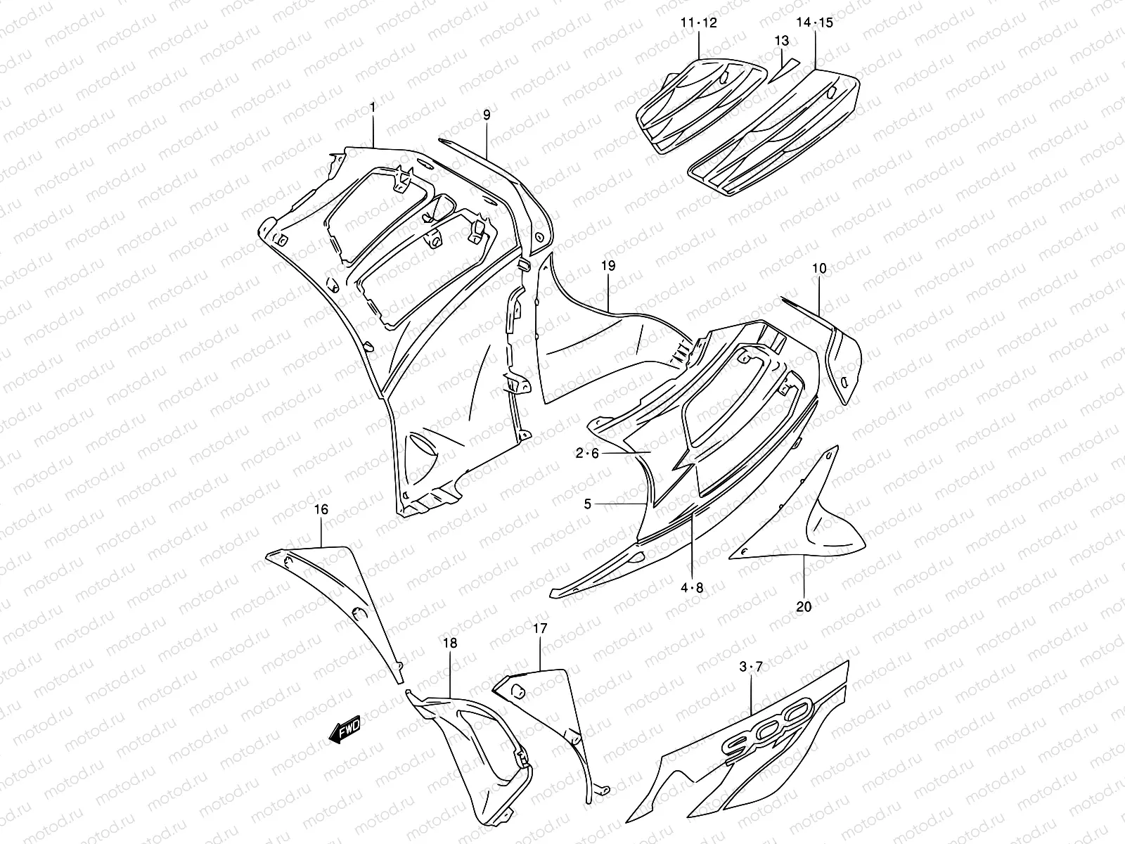 46B - UNDER COWLING BODY (MODEL T)
