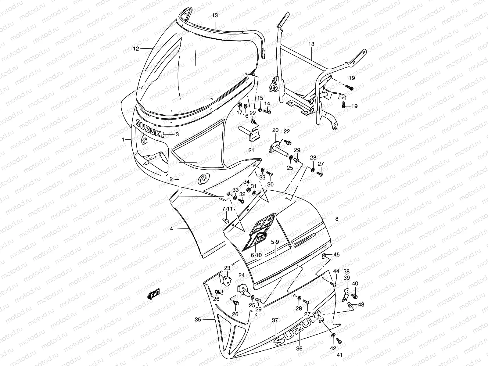 46C - COWLING (MODEL J,2KN)