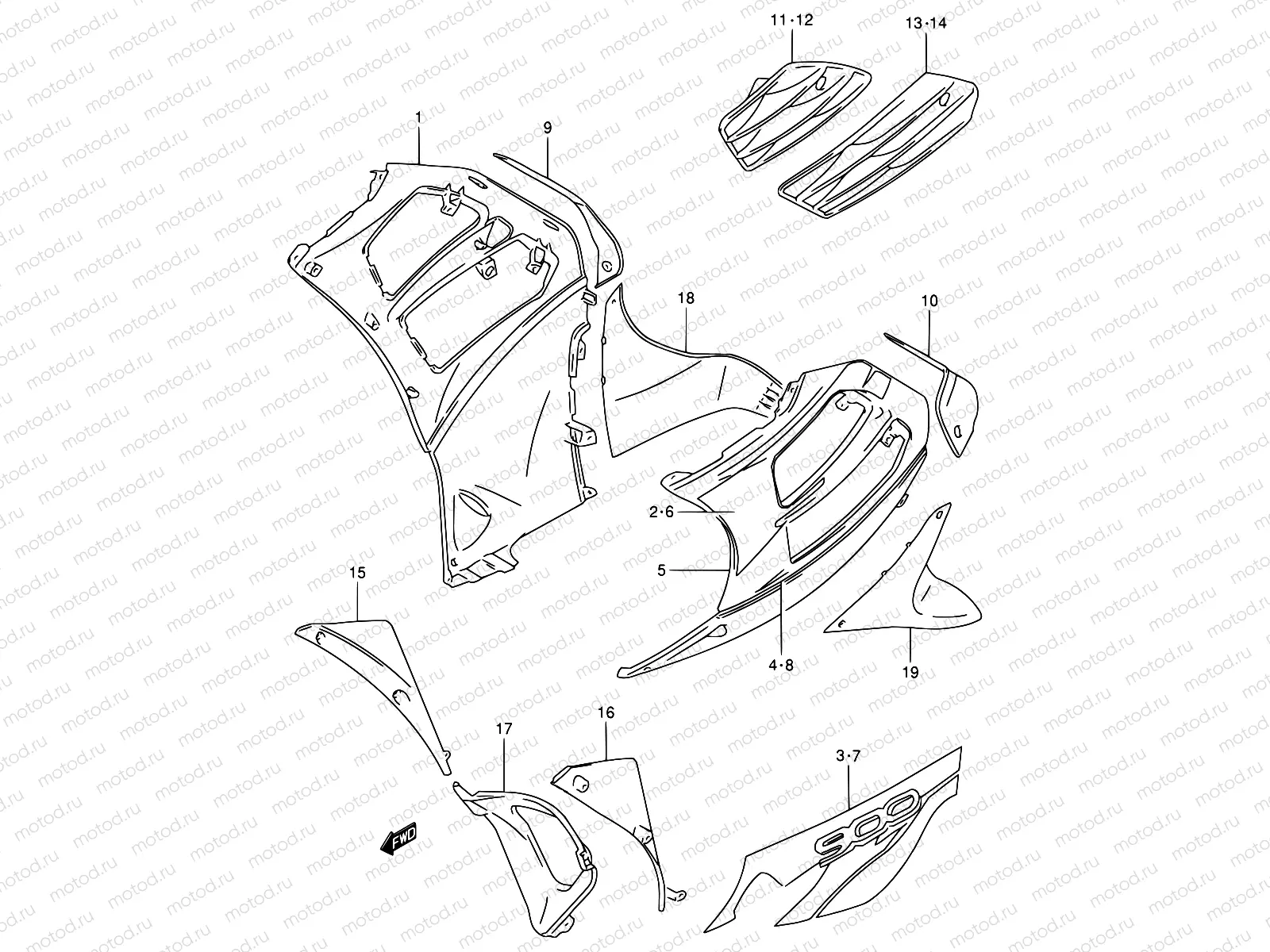 46C - UNDER COWLING BODY (MODEL V)