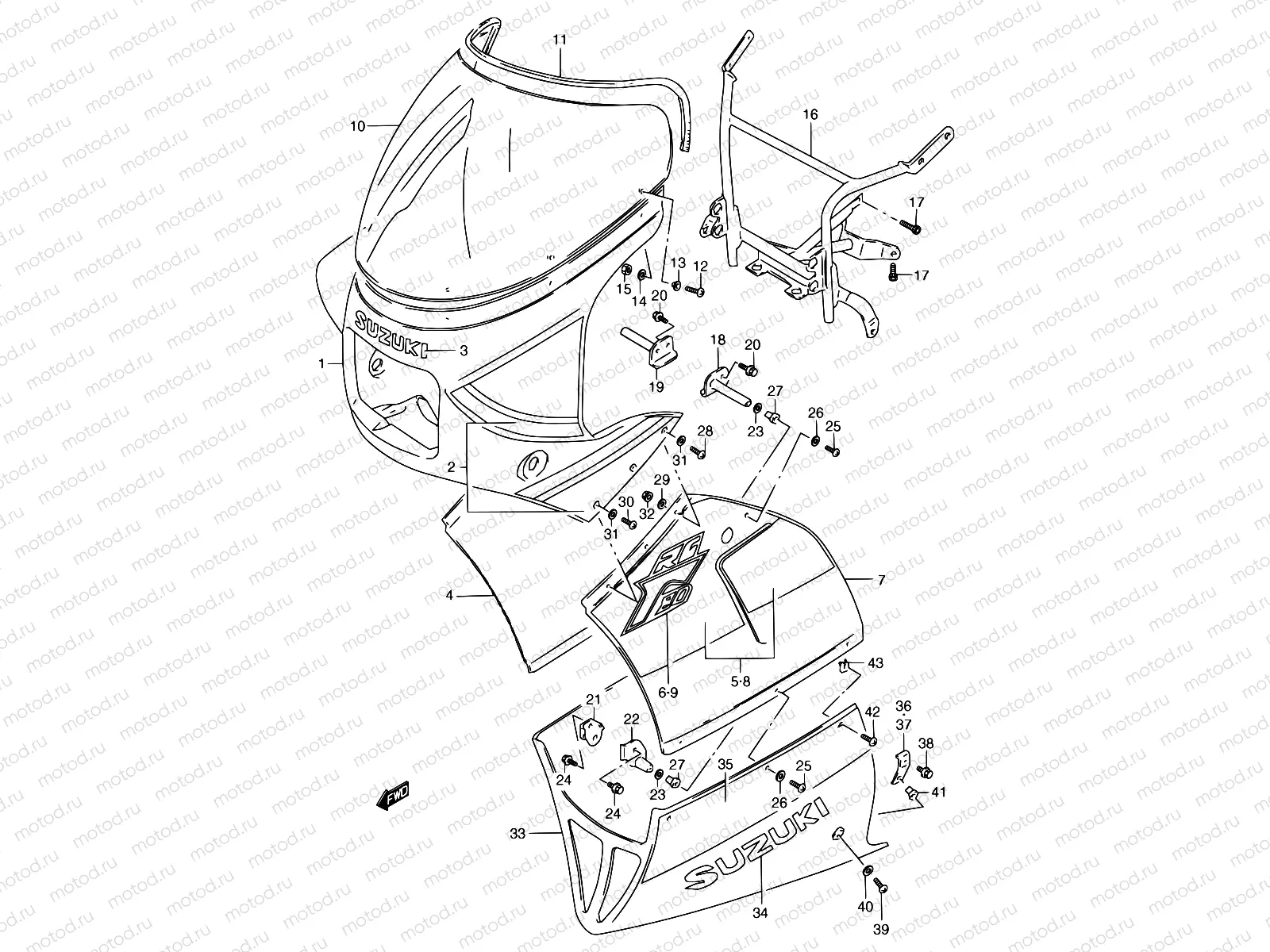 46D - COWLING (MODEL M,3HZ)