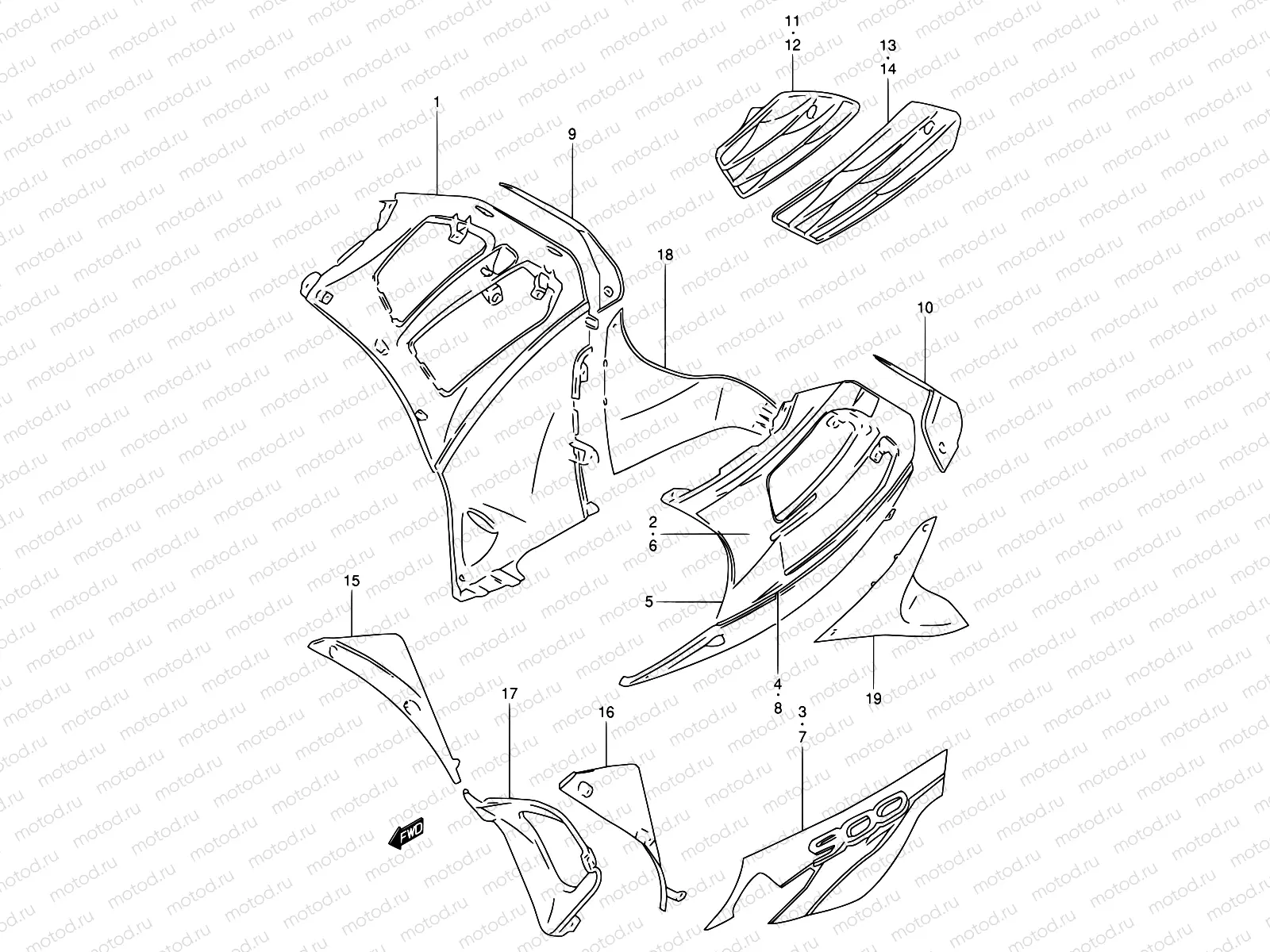 46D - UNDER COWLING BODY (MODEL W)