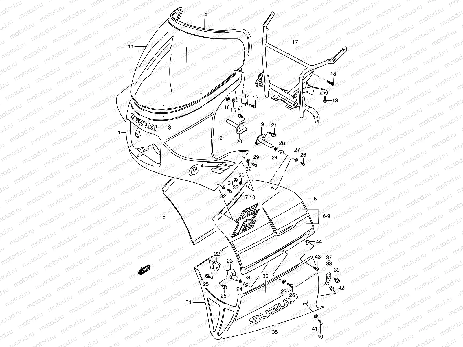 46E - COWLING (MODEL M,3UA)